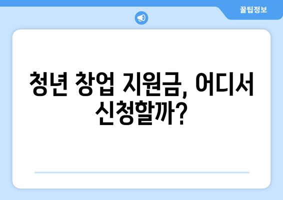 청년 창업자를 위한 복지 혜택과 지원금 신청법